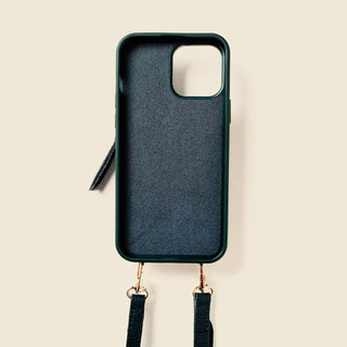 iPhone Case and Wallet with Long Strap - Forest
