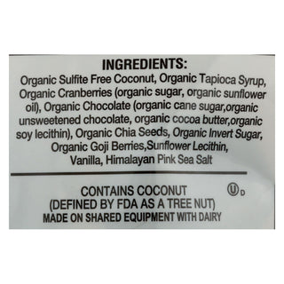 Jennies Organic Cranberry Goji Coconut Bites, 6-Pack