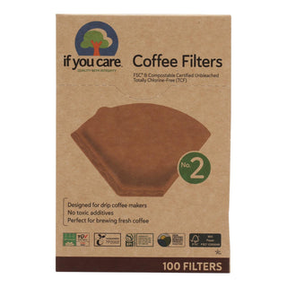 If You Care #2 Cone Coffee Filters - Brown - 100 Count