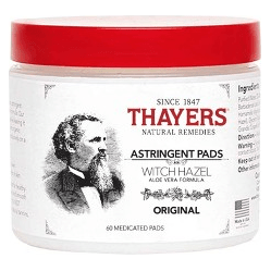 Thayers Witch Hazel With Aloe Vera 60 Pads