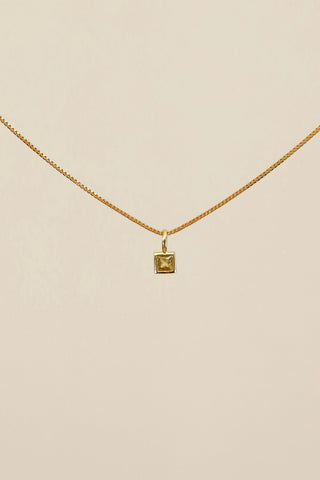 SQUARE BEZEL BIRTHSTONE CHARM
