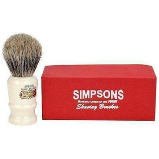 Simpsons Special Pure Badger Hair Shaving Brush With Imitation Ivory Handle