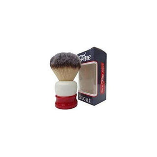 Fine Stout Shaving Brush Red & White