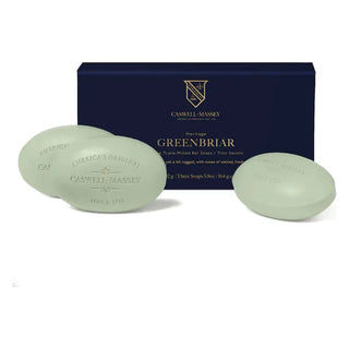 Caswell-Massey Heritage Greenbriar Three Triple-Milled Bar Soaps Set 3x5.8oz/164g