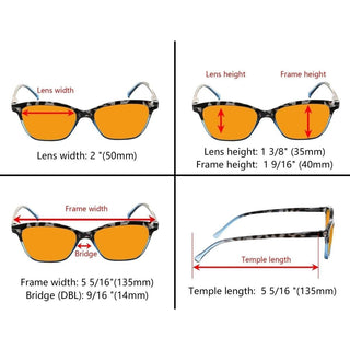10 Pack Orange Lens Cat Eye Blue Light Blocking Reading Glasses DS9111