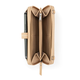 Iris Smartphone Wallet - Hand Crochet - Natural Medallion
