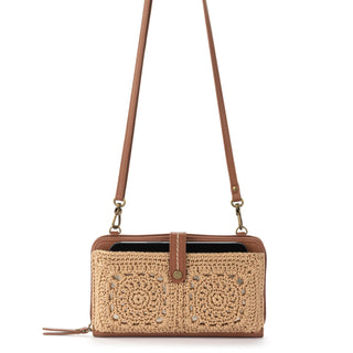 Iris Smartphone Wallet - Hand Crochet - Bamboo Medallion