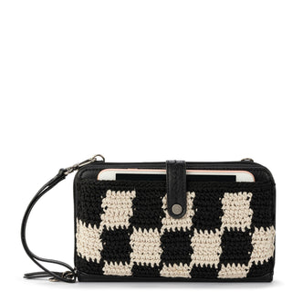 Iris Smartphone Wallet - Hand Crochet - Black Check