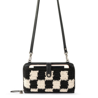 Iris Smartphone Wallet - Hand Crochet - Black Check