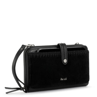 Iris Smartphone Wallet - Leather - Black Suede Block