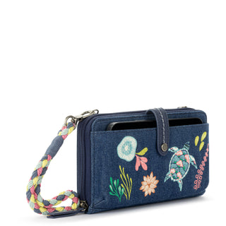 Smartphone Wallet - Denim - Reef Seascape Embroidery