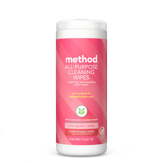 Method Cleaning Wipes, Naturally Derived, Pink Grapefruit, All Purpose
