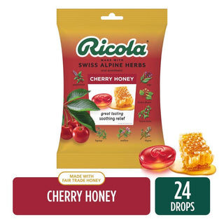 Ricola Natural Herb Throat Drops Cherry Honey ( Discontinued )