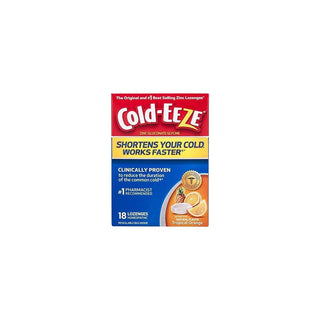 Cold-Eeze Zinc Gluconate Glycine, Lozenges, Natural Flavor Tropical Orange