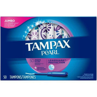 Tampax Pearl Tampons With LeakGuard Braid, Unscented, Ultra