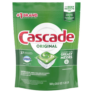 Cascade Original Dishwasher Pods Detergent, Fresh, 37 Count