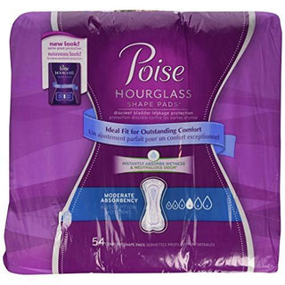 Poise Hourglass Pads, Regular Length, Moderate Absorbency