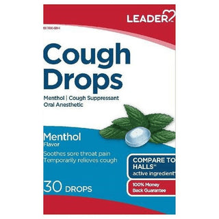 Leader Cough Drops Menthol Flavor 30ct