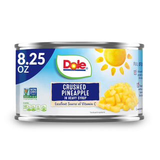 Dole Crushed Pineapple In Heavy Syrup 8.25 Oz. Can