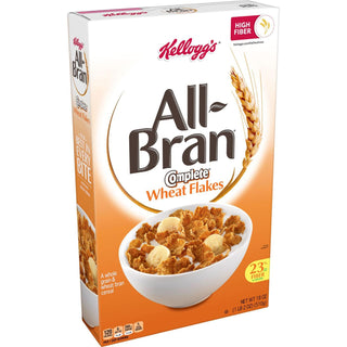 All Bran Cold Breakfast Cereal, Complete Wheat Flakes 18 Oz