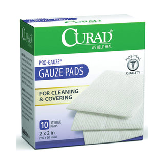 Curad Pro-Gauze Premium Gauze Pads, Extra Absorbent & Soft – 2" x 2", 10 Count