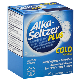 Alka Seltzer Plus Cold Formula Sparkling Original Effervescent Tablets