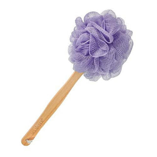 Spa Accessories Bath Net Sponge Beech Wood Stick Blue