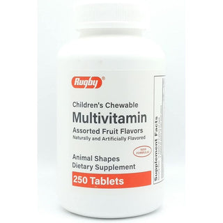 Rugby® Children’s Chewable Multivitamin – Assorted Fruit – 5-Pack