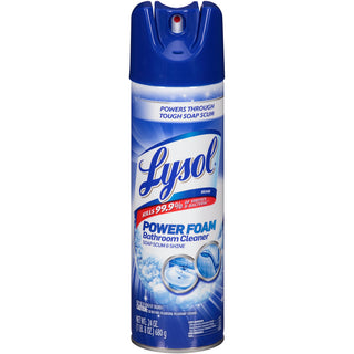 Lysol Power Foaming Bathroom Cleaner, Antibacterial Foam – 24 oz (Pack of 12)