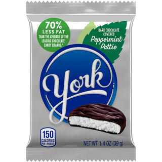 York Peppermint Patties Dark Chocolate Covered Mint Candy, 1.4 Ounce
