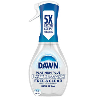 Dawn Ultra Free & Clear Powerwash Dish Spray Soap, Pear Scent, 16-oz