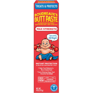 Boudreaux's Butt Paste Baby Diaper Rash Cream Maximum Strength - 4oz