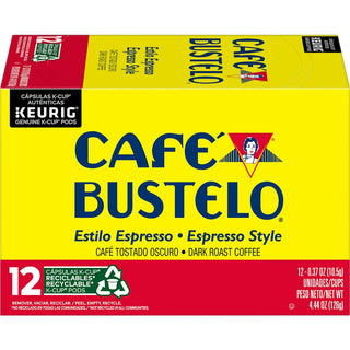 Cafe Bustelo Coffee, Dark Roast, Espresso Style, K Cup Pods