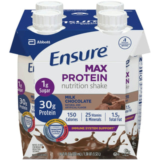 Ensure Max Protein Milk Chocolate Nutrition Shake  11 Fl Oz - 4 Cartons