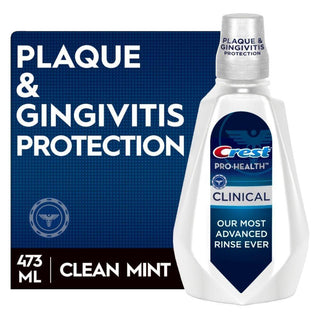 Crest Pro Health Clinical Mouthwash, Gingivitis Protection, Alcohol Free, Deep Clean Mint Cpc (Cetylpyridinium Chloride) Antigingivitis/Antiplaque Oral Rinse, 473 M L 16 Fl Oz