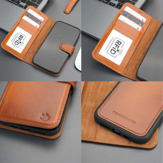 Casper Leather iPhone 15 Pro Max Wallet Case | Detachable MagSafe Compatible RFID Protection