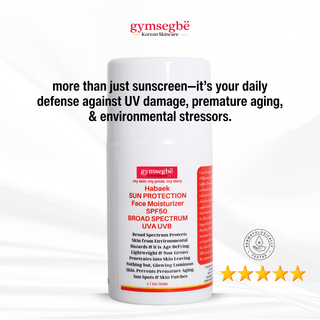 Habaek Sun Protection Face Moisturizer SPF50 | Peptides | Niacinamide