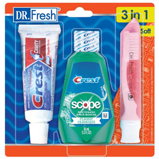 Dr Fresh Dental Travel Kit, 3 In 1