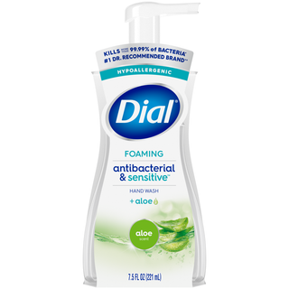Dial Complete Clean + Gentle Antibacterial Foaming Hand Wash, Aloe Scent, 7.5 Fl Oz