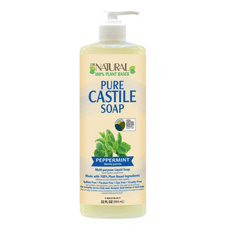 Dr. Natural Pure Castile Liquid Soap Peppermint -- 32 Fl Oz