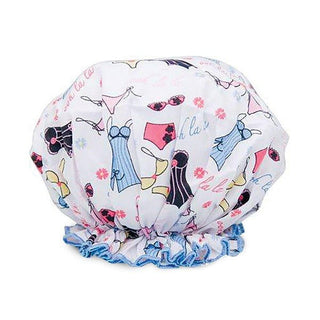 Bath Accessories Spa Sister Bouffant Shower Cap Lingerie Print