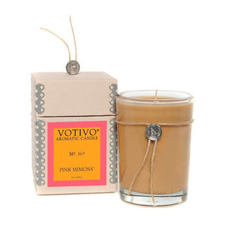 Votivo Candles Pink Mimosa Aromatic Jar Candle