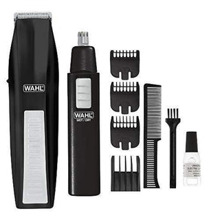 Wahl 5537 1801 Black Cordless Beard Trimmer Bonus Brow Ear Nose
