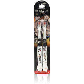 BrushBuddies WWE, Kids Toothbrush, Soft, 2 Toothbrushes