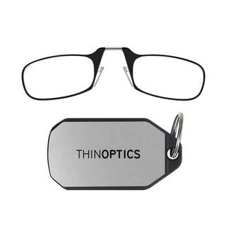 ThinOptics Always With You Black Reading Glasses w/Keychain Case +1.00