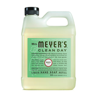 Mrs. Meyer's Clean Day, Liquid Hand Soap Refill, Basil Scent, 33 Fl Oz (975 Ml)