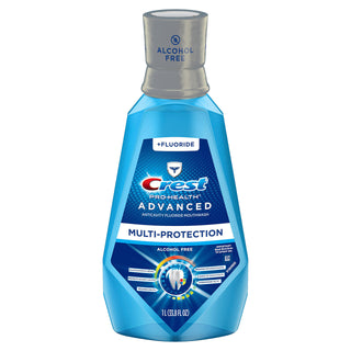 Crest Pro Health Advanced Alcohol Free Anticavity Fluoride Mouthwash Extra Deep Clean Fresh Mint Contains CPC (cetylpyridinium Chloride) Inactive Ingredient, 500 mL ( 16.9 Fl Oz)
