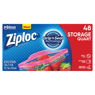Ziploc Seal Top Bags, Storage Quart