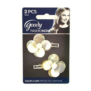 Goody FashioNow Pearled Shell Flower Salon Hair Clips - 2 Pcs