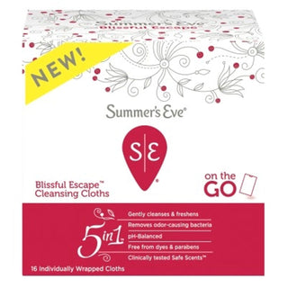 Summer's Eve On The Go 5 In 1 Blissful Escape Cleansing Cloths 16